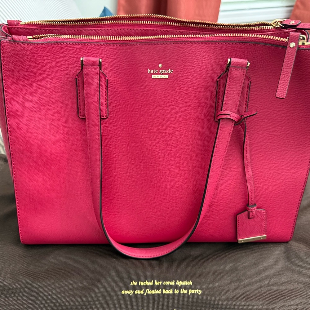 Kate Spade Pink Tote with Dustbag